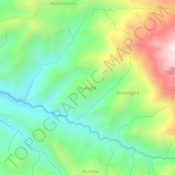 Rukuba topographic map, elevation, terrain