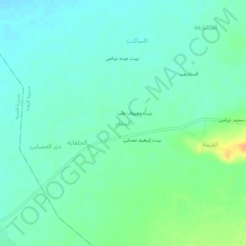 Ad Dammam topographic map, elevation, terrain