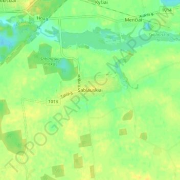 Sablauskiai topographic map, elevation, terrain