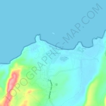 Las Galeras topographic map, elevation, terrain