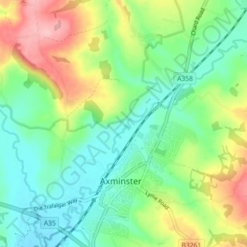 Cloakham topographic map, elevation, terrain