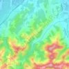 Montebudello topographic map, elevation, terrain