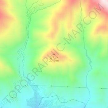 Sialan topographic map, elevation, terrain