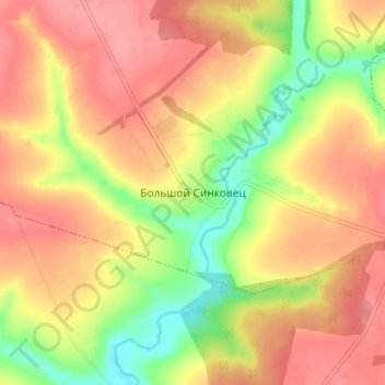 Большой Синковец topographic map, elevation, terrain