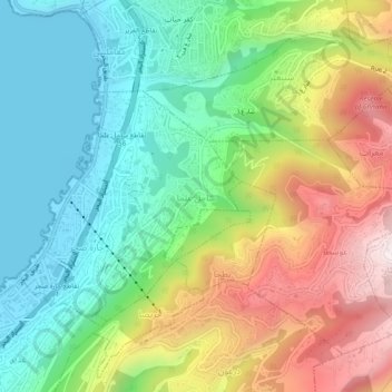 Sahel Alma topographic map, elevation, terrain