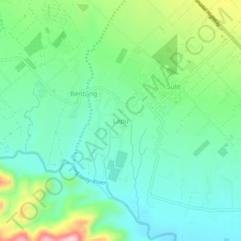 Lapu topographic map, elevation, terrain