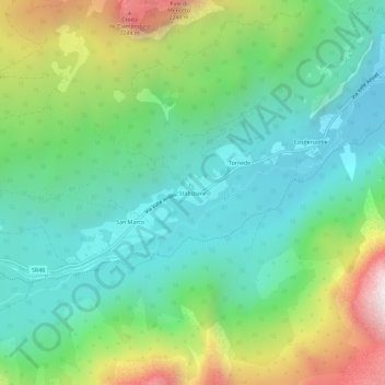 Stabiziane topographic map, elevation, terrain