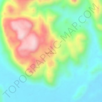 Jabal Manzarah topographic map, elevation, terrain