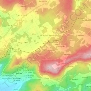 A Cruz topographic map, elevation, terrain