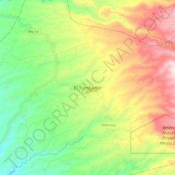 El Tumbador topographic map, elevation, terrain