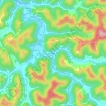 Chloe topographic map, elevation, terrain