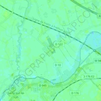 La Croix-du-Bac topographic map, elevation, terrain