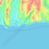 Playa Privada topographic map, elevation, terrain