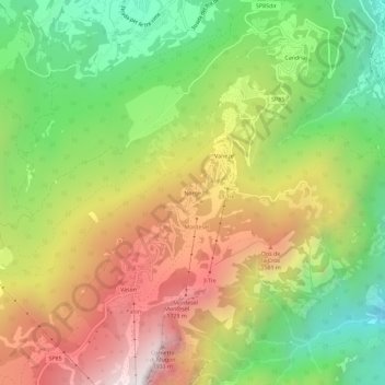 Norge topographic map, elevation, terrain