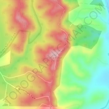 Yarra Ridge topographic map, elevation, terrain