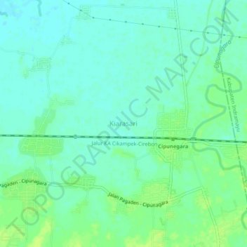 Kiarasari topographic map, elevation, terrain