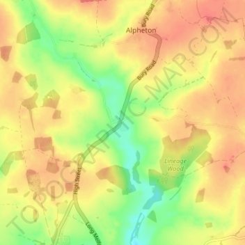 Bridge Street topographic map, elevation, terrain