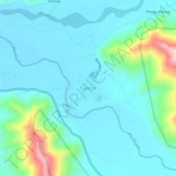 Salitral - Morropon topographic map, elevation, terrain