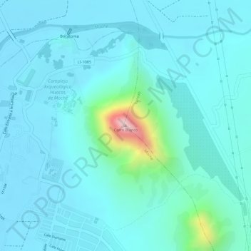 Cerro Blanco topographic map, elevation, terrain