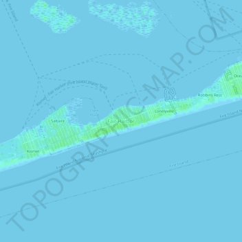 Fair Harbor topographic map, elevation, terrain