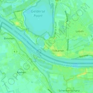 Tuindorp topographic map, elevation, terrain