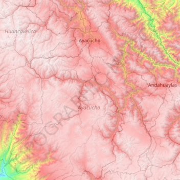 Province of Víctor Fajardo topographic map, elevation, terrain