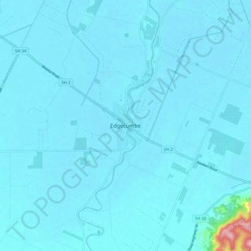 Edgecumbe topographic map, elevation, terrain