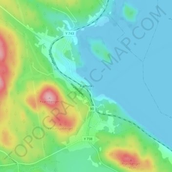 Ramvik topographic map, elevation, terrain