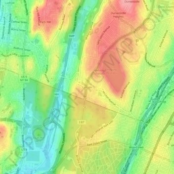 Lincoln topographic map, elevation, terrain