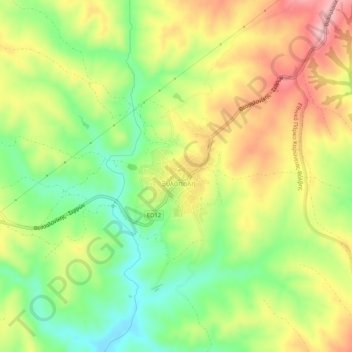 Xylopoli topographic map, elevation, terrain