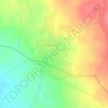 Al-Mazra'a topographic map, elevation, terrain