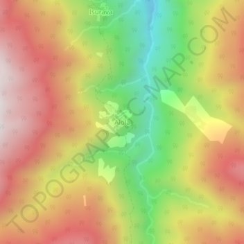 Alola topographic map, elevation, terrain