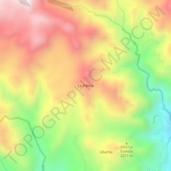 La Palma topographic map, elevation, terrain