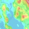 Kippford topographic map, elevation, terrain
