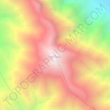 Sierra Borrada topographic map, elevation, terrain