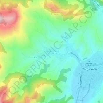 Valea Borcutului topographic map, elevation, terrain