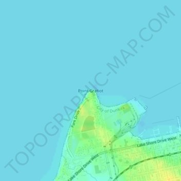 Point Gratiot topographic map, elevation, terrain