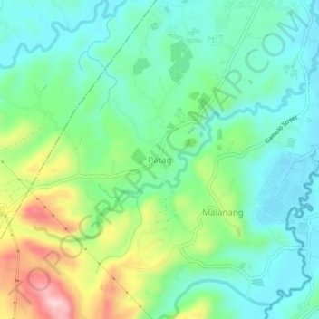 Patag topographic map, elevation, terrain