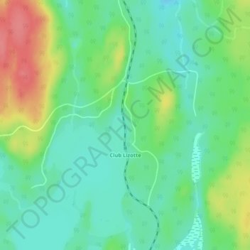 Lizotte topographic map, elevation, terrain