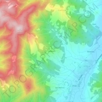 Duddova topographic map, elevation, terrain