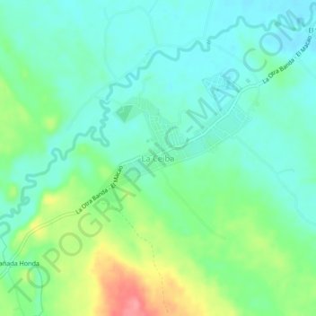 La Ceiba topographic map, elevation, terrain
