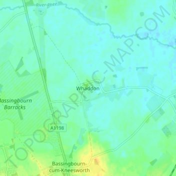 Whaddon topographic map, elevation, terrain