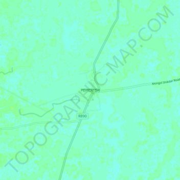 Lalmohan topographic map, elevation, terrain