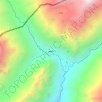 Lapchi topographic map, elevation, terrain