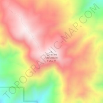 Caliente Mountain topographic map, elevation, terrain