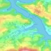 Kerfanc topographic map, elevation, terrain