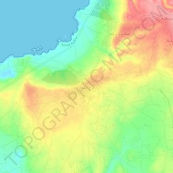 Burj Islam topographic map, elevation, terrain