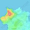 Mountain topographic map, elevation, terrain