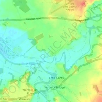 Newby East topographic map, elevation, terrain
