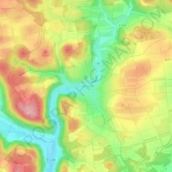 Erpfingen topographic map, elevation, terrain